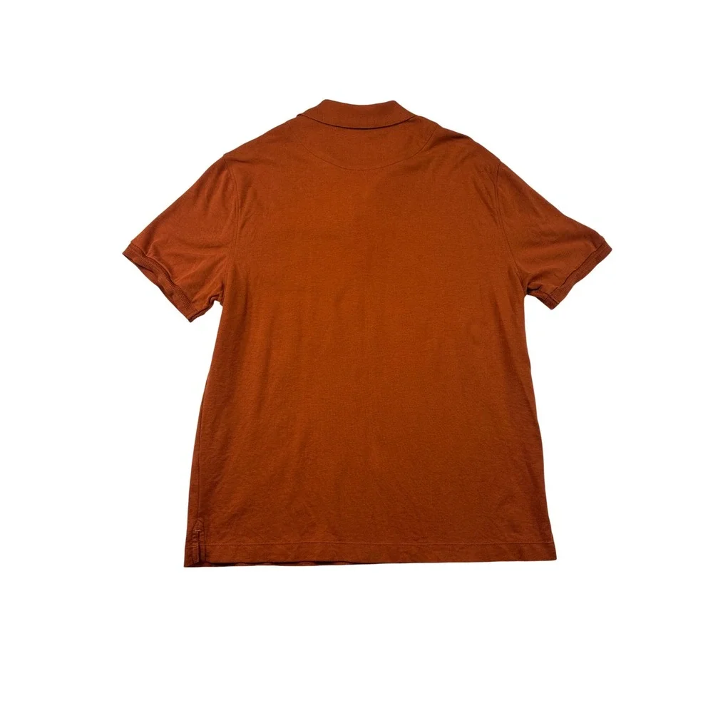 Banana Republic Mens Short Sleeve Polo Shirt Burnt Orange Rust Large